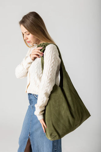 Suede Knot Tote Bag