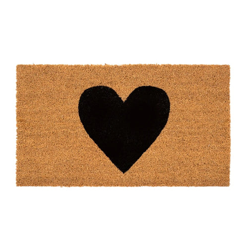 Black Heart Doormat